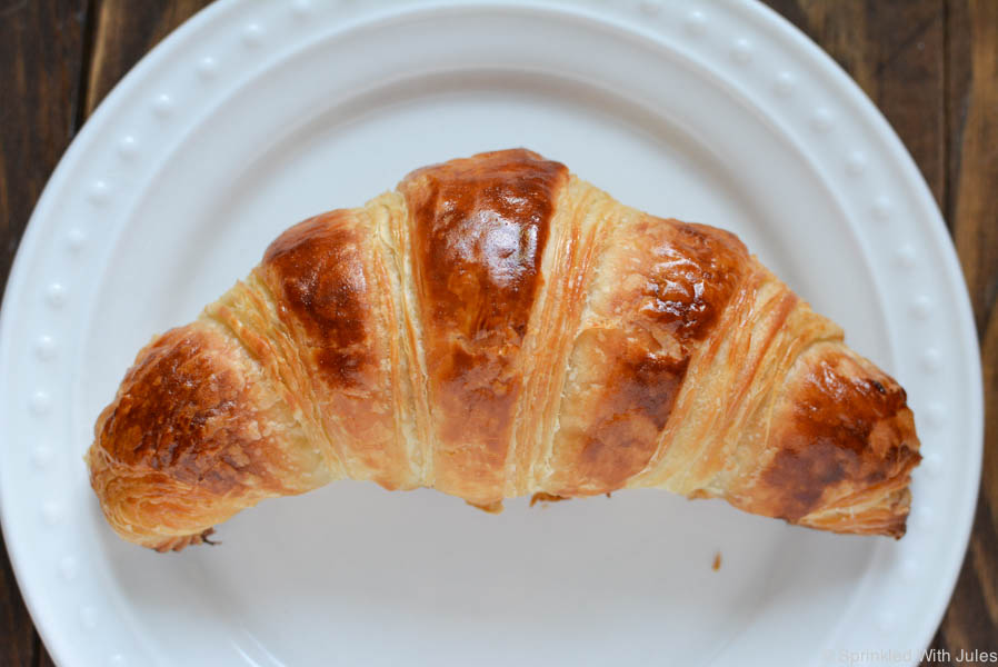 Flaky, buttery croissant